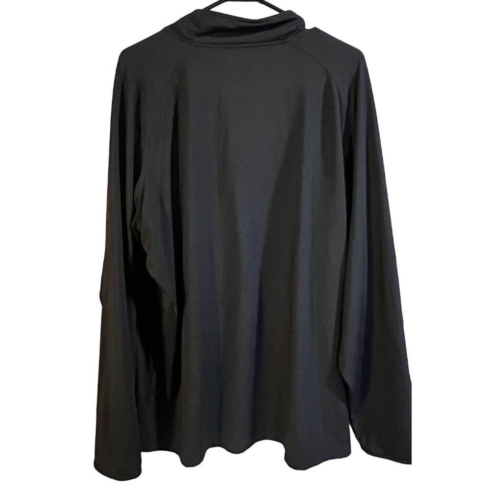 E.S Sports Mens Apparel Black 1/4 Zip Athletic Shirt/ Lightweight Jacket 2XL - Picture 2 of 3
